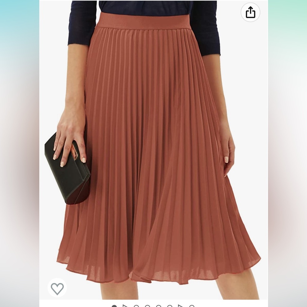 Pleated Midi Skirt